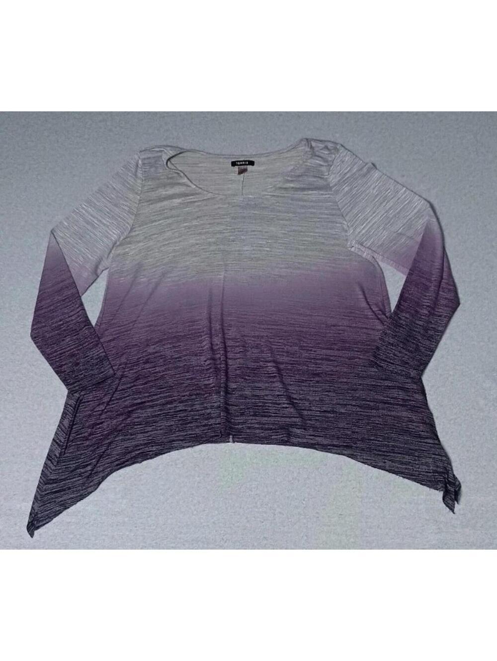 Torrid Long Sleeve Asymmetrical Tiered Lightweight Sweater Womens Size 2...